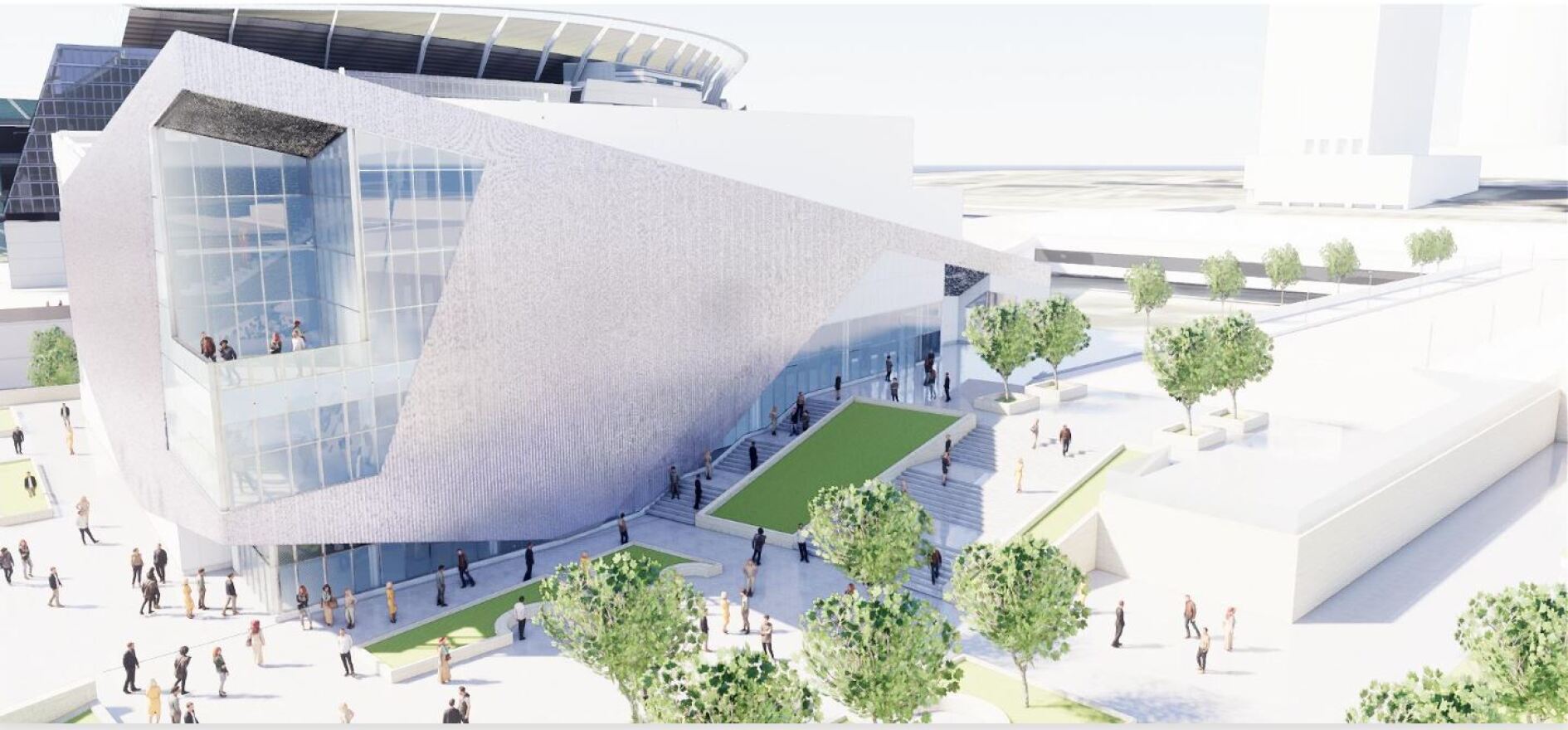 A rendering of the MEMI/CSO music venue at The Banks as of July 30, 2019.